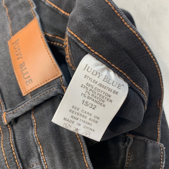 Judy Blue Los Angeles Jeans Womens 15/32 Black Skinny Fit High Rise Casual‎ - Picture 5 of 9